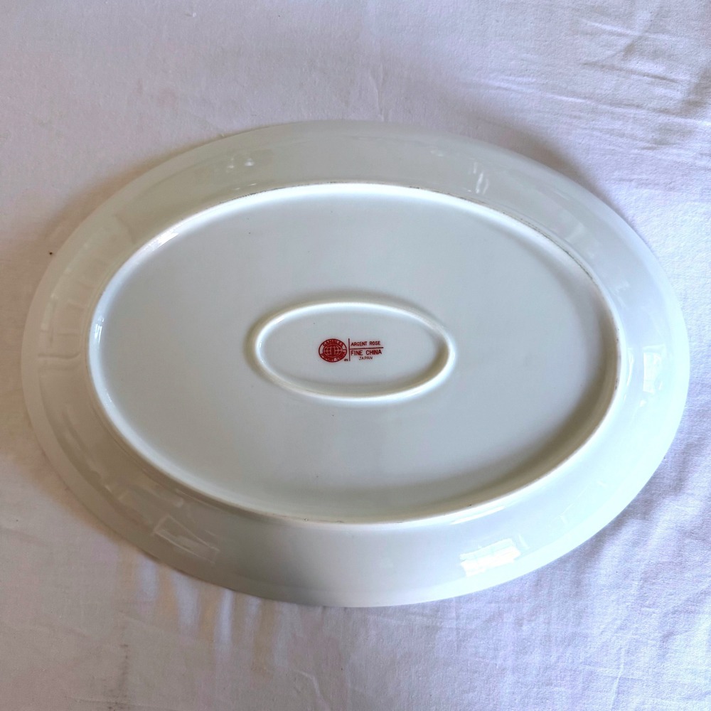 Gambles‎ Argent Rose Fine China Serving Platter 12x9 Floral Japan Cottagecore - Picture 5 of 8